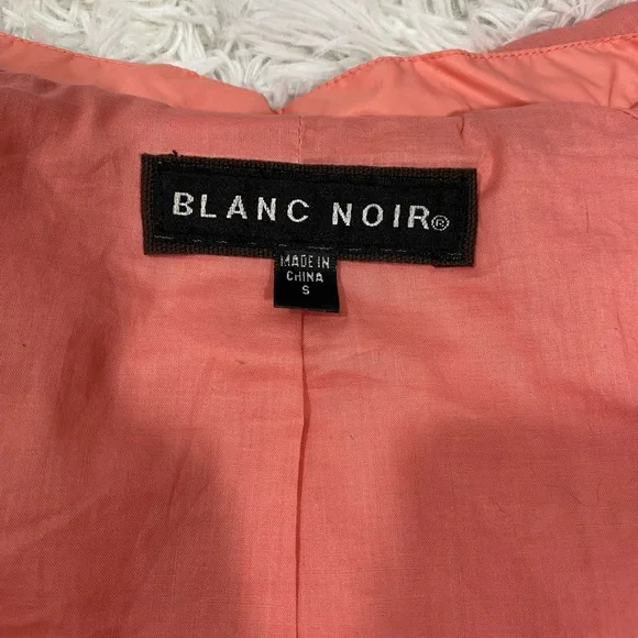 BLANC NOIR Sample Smocked Waist Nylon Anorak Windbreaker Hoodie Jacket Coral S - Picture 15 of 16